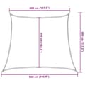 Miniatyrbilde 11 av 11: vidaXL Solseil 160 g/m² trapesformet gul 4/5x4 m HDPE