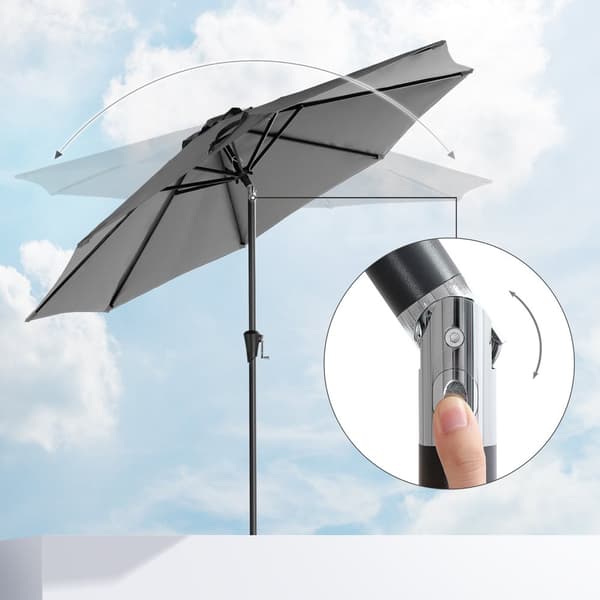 Parasol, SONGMICS, 270 cm, Grå.
