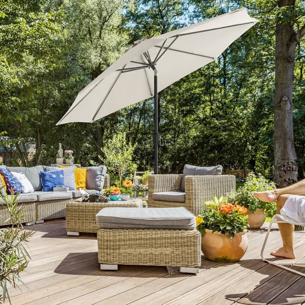 Parasol, SONGMICS, 270 cm, Beige.