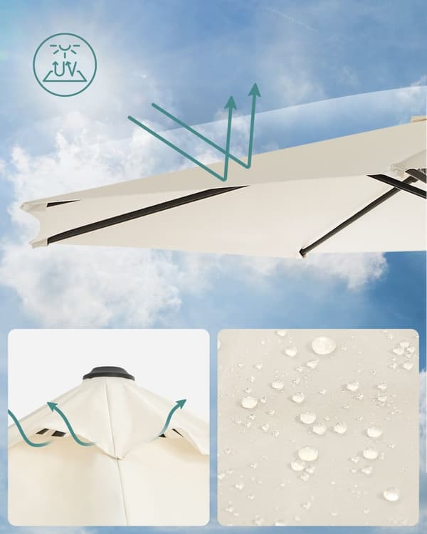 Ampelschirm, parasol, Ø 300 cm, Beige