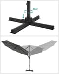Miniatyrbillede 5 af 6: Parasol, SONGMICS, Ø 300 cm, Grå