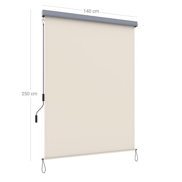 Pystysuuntainen markiisi, SONGMICS, 1,6x2,5 m, beige