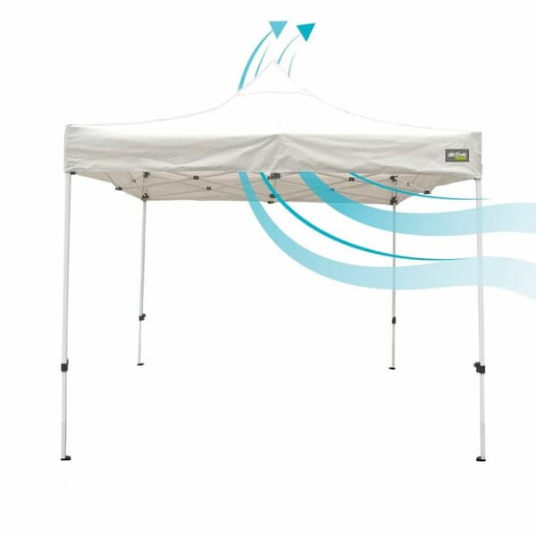 Gazebo Colorbaby Hopfällbar Justerbar höjd Stål 300 x 300 x 220 cm