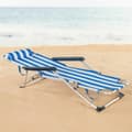 Miniatyrbillede 3 af 6: Liggende lounder Aktive tekstil Aluminium Blå Hvid 153 x 47 x 33 cm