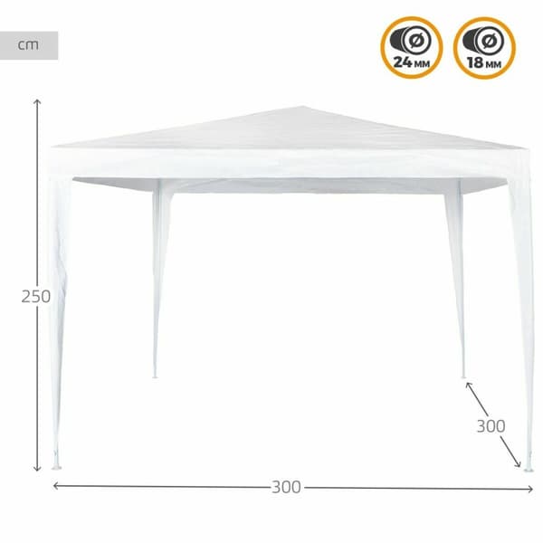 Gazebo Colorbaby Hvid Plastik 300 x 300 x 250 cm
