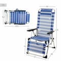 Miniatyrbillede 6 af 6: Liggende lounder Aktive Blå Hvid 149 x 49 x 78 cm tekstil Aluminium