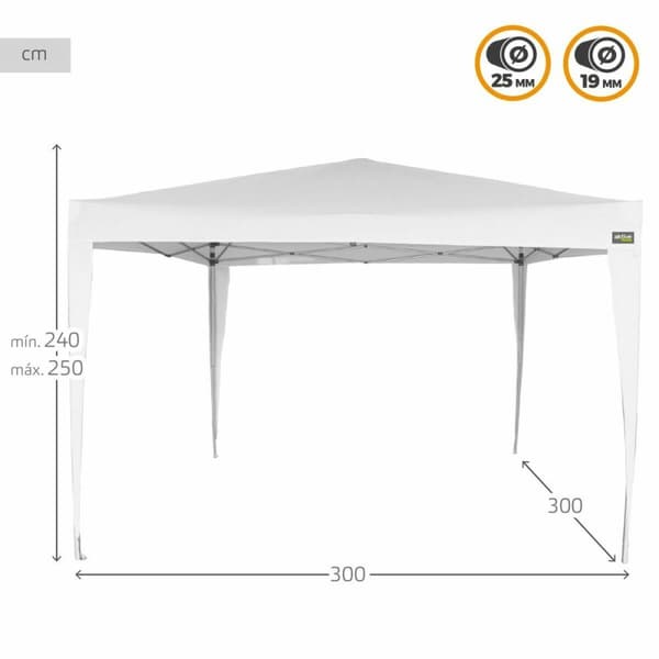 Gazebo Colorbaby Stål 300 x 300 x 250 cm