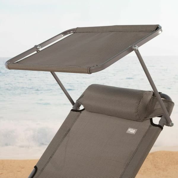 Šezlongas Aktive Harmaa 193 x 53 x 30 cm Taitettava Parasol