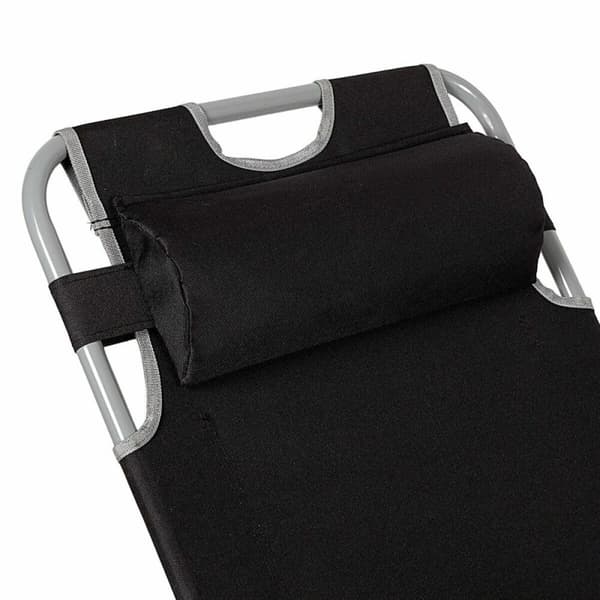 Lutbar vilstol Aktive Polyester 600D Stål Svart 177 x 47 x 34 cm