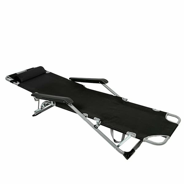 Lutbar vilstol Aktive Polyester 600D Stål Svart 177 x 47 x 34 cm