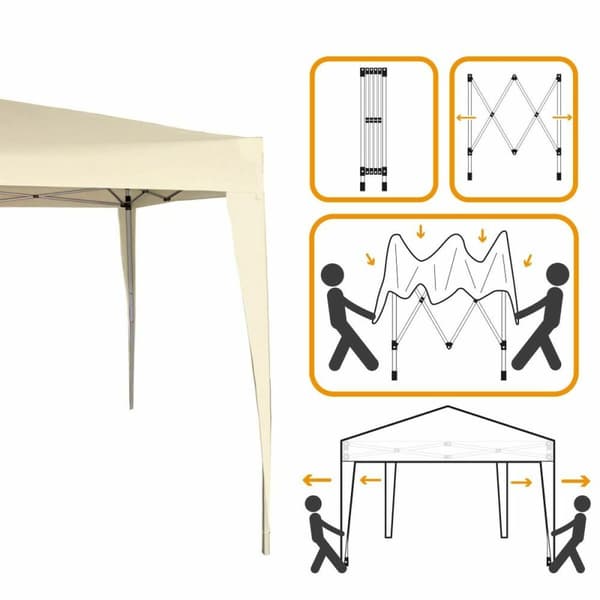 Gazebo Colorbaby Stål 300 x 300 x 240 cm
