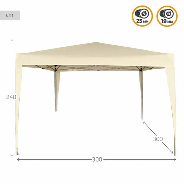 Gazebo Colorbaby Stål 300 x 300 x 240 cm