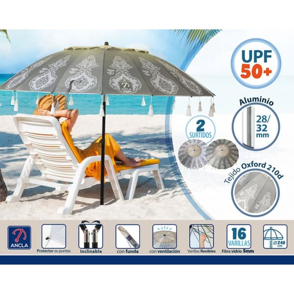 Aurinkovarjo Ø 240 cm SPF50+ Itämainen