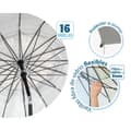 Pikkukuva 4 / 5: Aurinkovarjo Valkoinen Ø 240 cm SPF50+ Boho