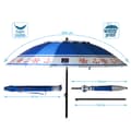 Pikkukuva 5 / 5: Aurinkovarjo Sininen Ø 240 cm SPF50+ Ankkuri