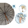 Miniatyrbillede 4 af 5: Solskærm Beige Ø 240 cm SPF50+