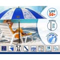 Miniatyrbilde 3 av 5: Strandparasoll Blå Ø 220 cm SPF50+ Marineblå