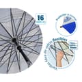 Miniatyrbilde 4 av 5: Strandparasoll Blå Ø 220 cm SPF50+ Marineblå