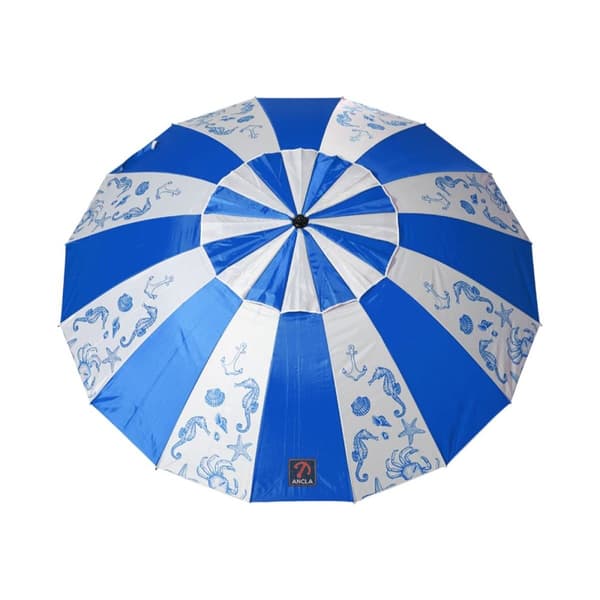 Strandparasoll Blå Ø 220 cm SPF50+ Marineblå