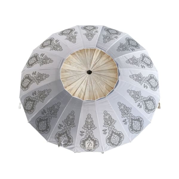 Strandparasoll Hvit Ø 220 cm SPF50+ Boho