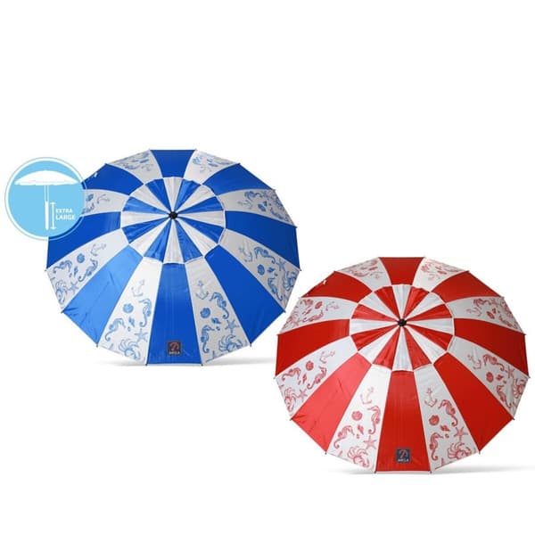 Strandparasoll Ø 240 cm SPF50+ Marineblå