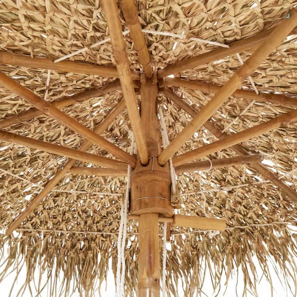 Tiki paraply med bananblad 150 cm bambu