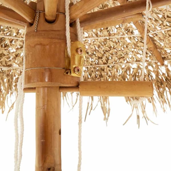 Tiki paraply med bananblad 150 cm bambu