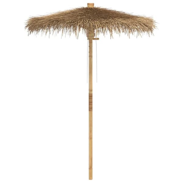 Tiki paraply med bananblad 150 cm bambu