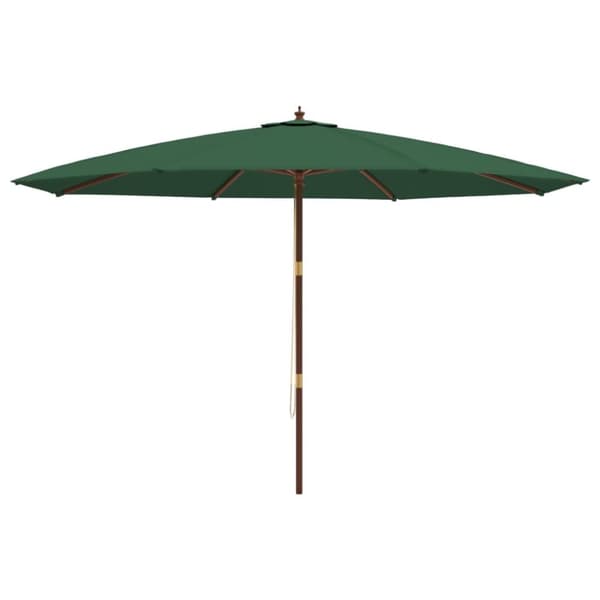 Parasoll med trästång 400x273 cm grön