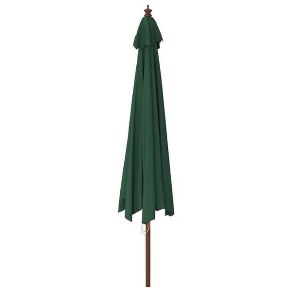 Parasoll med trästång 400x273 cm grön