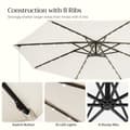 Miniatyrbillede 7 af 11: Parasol på solenergi med LED-belysningsmoderne design