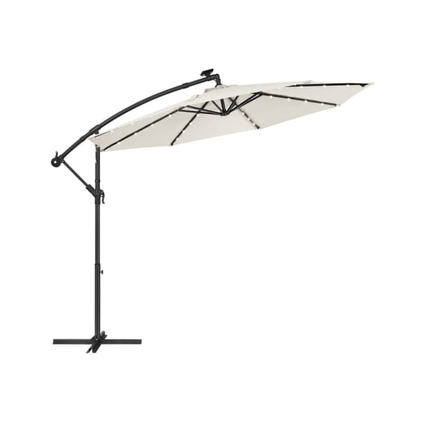 Parasol på solenergi med LED-belysningsmoderne design
