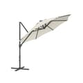 Miniatyrbild 8 av 8: Parasol Ø300 cm - UPF 50+ - Med vev och korsfot - grå
