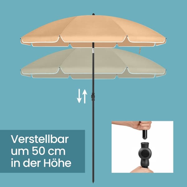 Parasol 160 cm - Auringonsuojaus UPF 50+: lla, rannalla tai puutarhassa