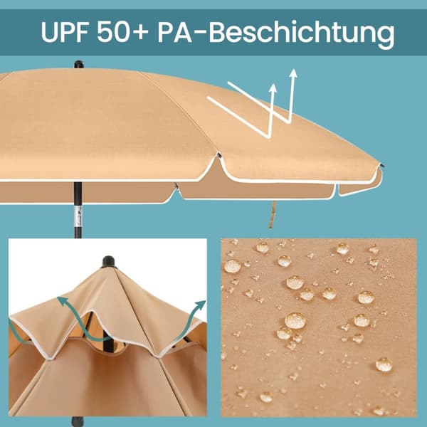 Parasol 160 cm - Auringonsuojaus UPF 50+: lla, rannalla tai puutarhassa