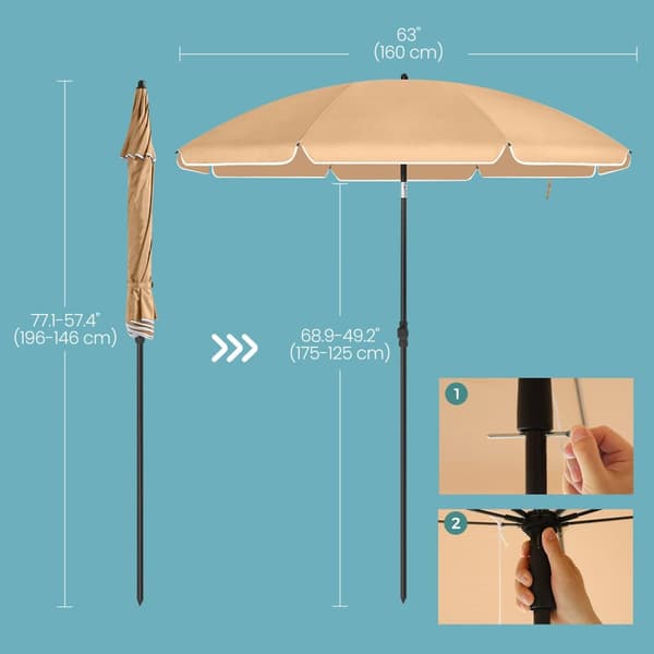 Parasol 160 cm - Auringonsuojaus UPF 50+: lla, rannalla tai puutarhassa