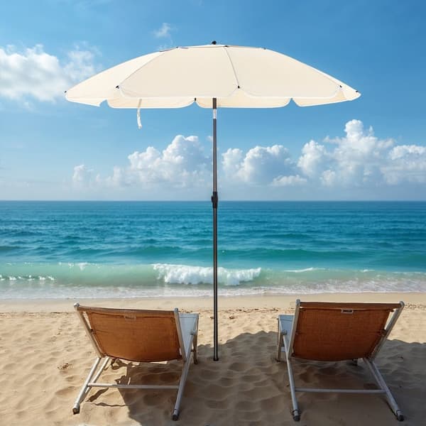Parasol 160 cm - Solskydd med UPF 50+, strand eller trädgård