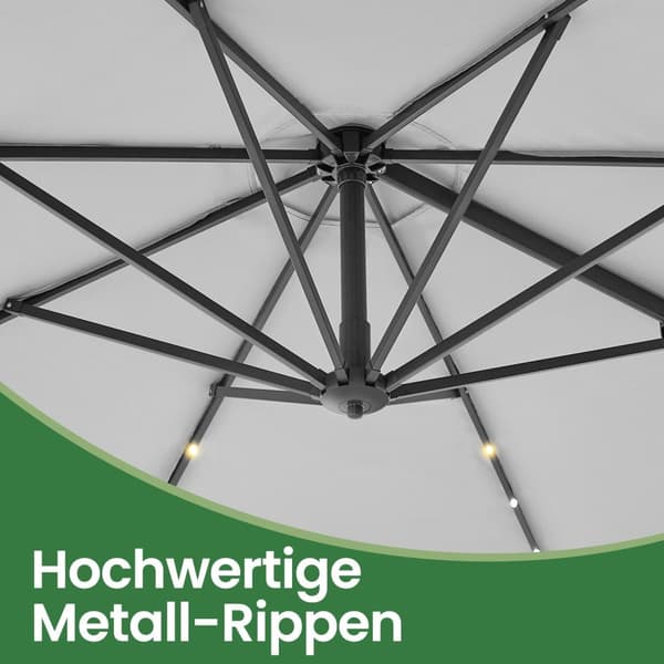 Flytande parasol - 300 cm, fristående, rymligt solskydd