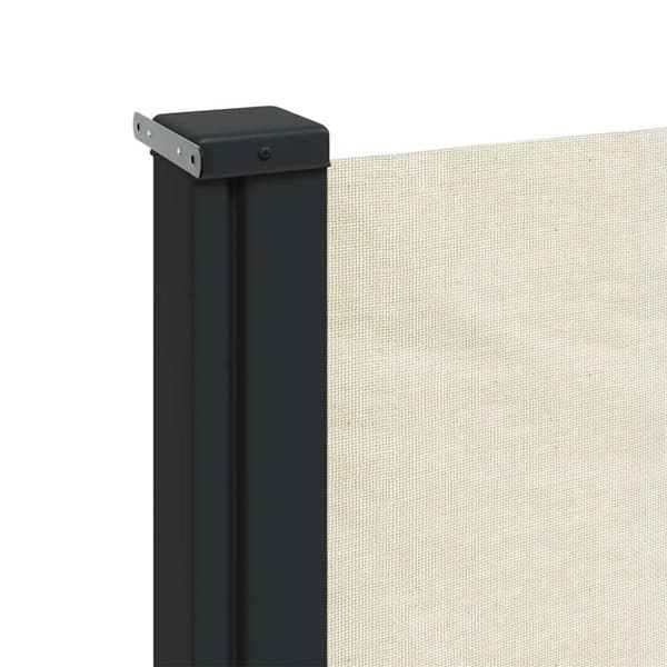 Infällbar sidomarkis 180x600 cm gräddvit