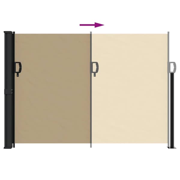 Indragbar sidomarkis beige 140x300 cm