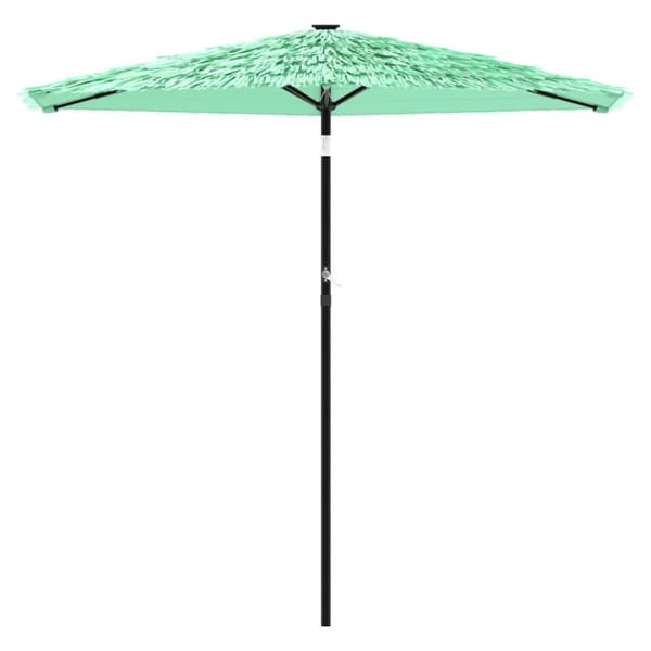 Trädgårdsparasoll med stålstång grön 268x268x226 cm