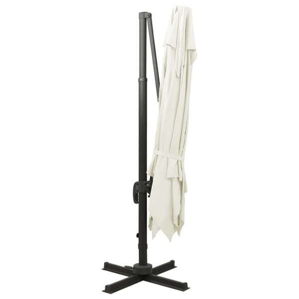 Frihängande trädgårdsparasoll med ventilation 300x300 cm sand