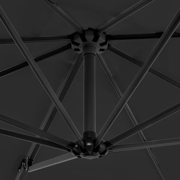 Frihängande trädgårdsparasoll aluminiumstång antracit 250x250cm