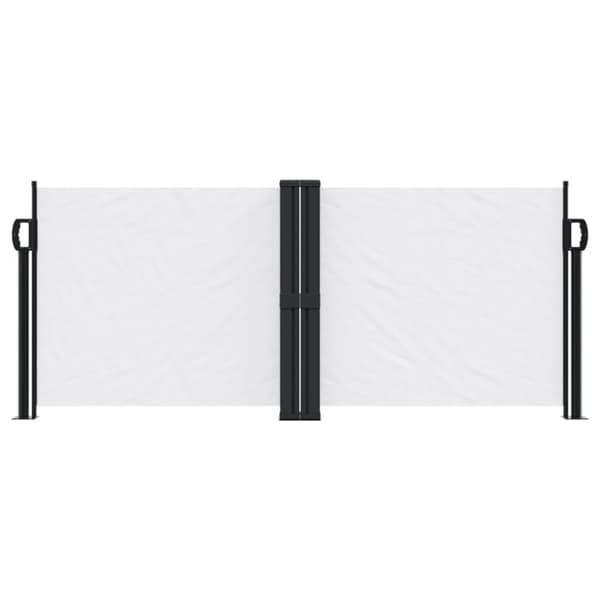 Infällbar sidomarkis vit 100x1000 cm