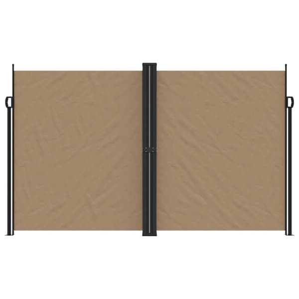 Infällbar sidomarkis taupe 200x1000 cm