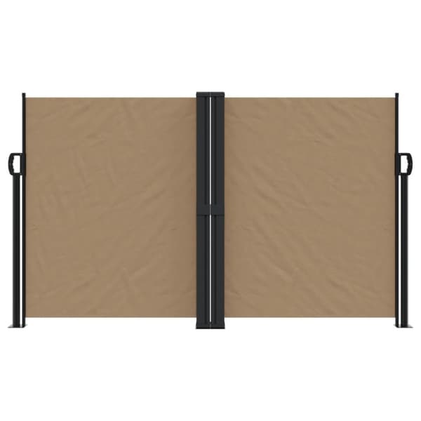 Infällbar sidomarkis taupe 140x1200 cm