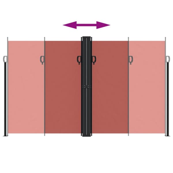 Infällbar sidomarkis terrakotta 200x1200 cm