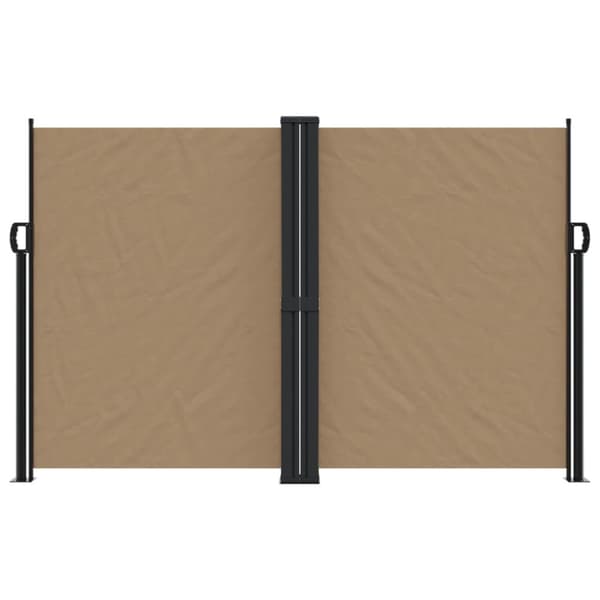 Infällbar sidomarkis taupe 160x1000 cm