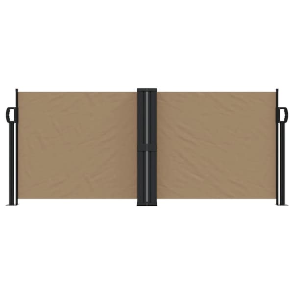 Infällbar sidomarkis taupe 100x600 cm