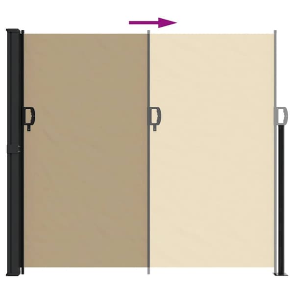 Indragbar sidomarkis beige 180x500 cm